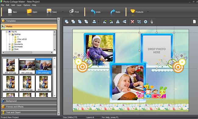 Picture collage software