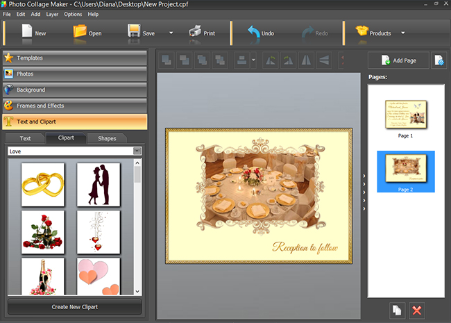 working with clipart